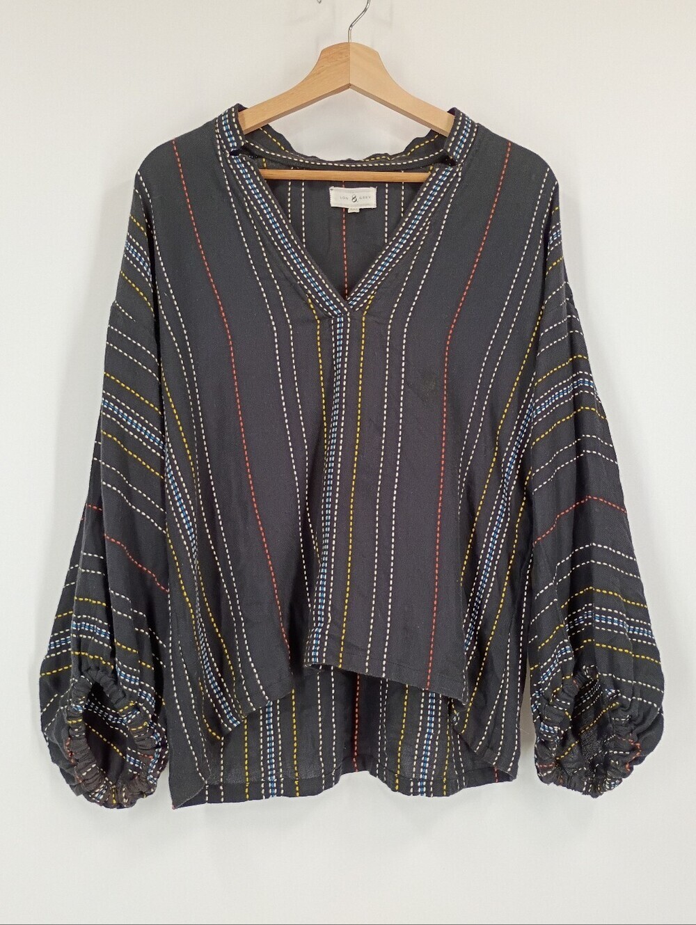 Lou & Grey Embroidered Stitch Top
